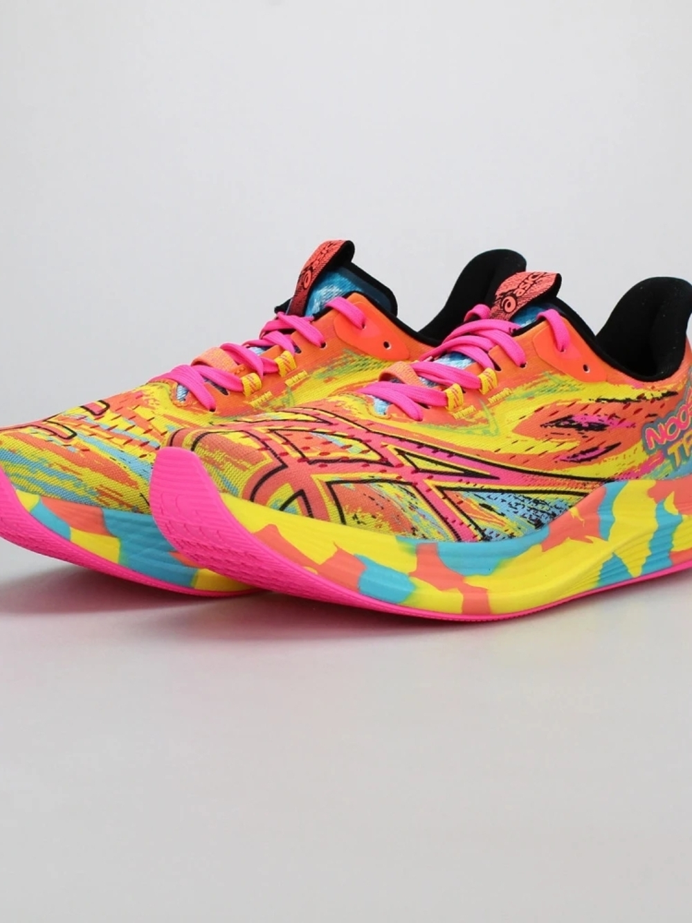 Asics Women's Noosa Tri 15 Neon Pink Yellow Multicolor Running Shoes
